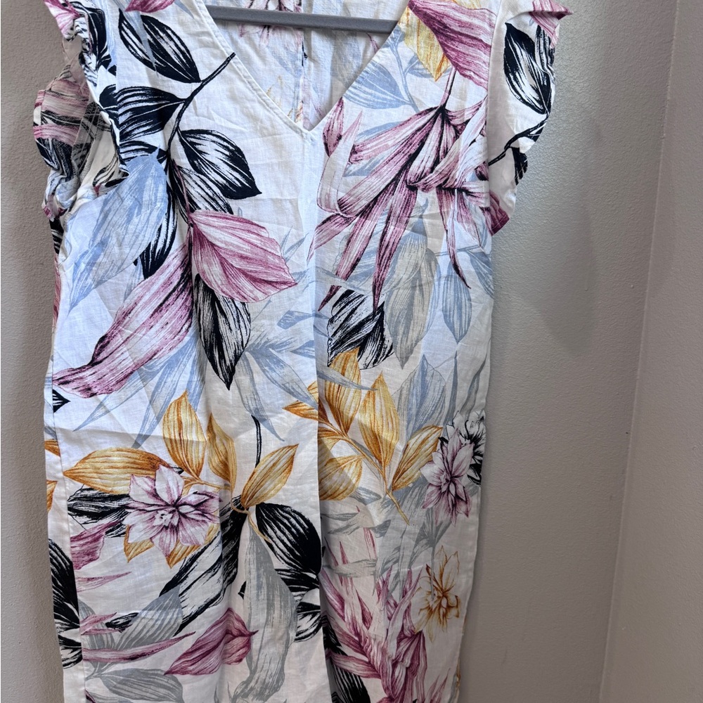 C&C California Pink and White Floral Top